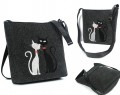 Kabelka Crossbody Black & White na tm. šedé